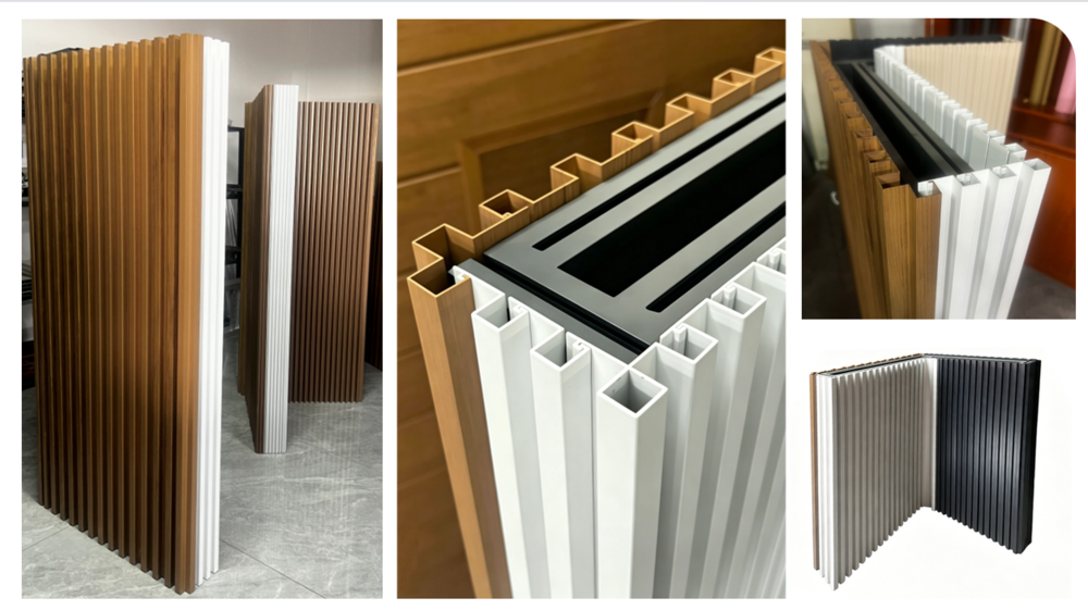 Wallnova manufactures custom oak wood grain aluminum panels