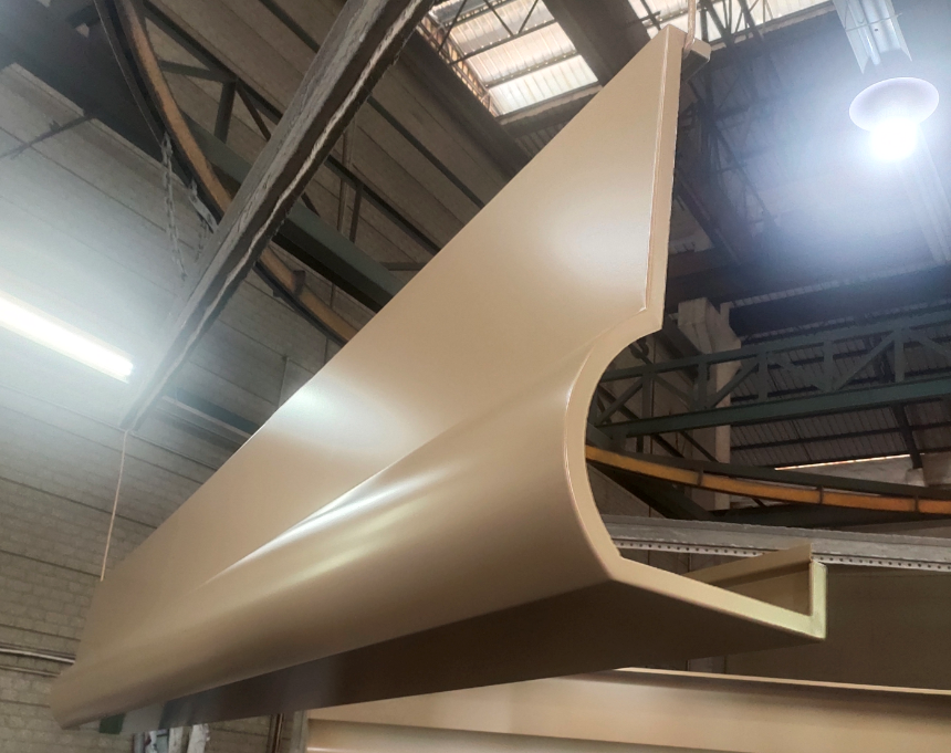 Flat aluminum panels used for hotel facade in Thailand